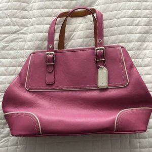 Pink leather Coach purse
